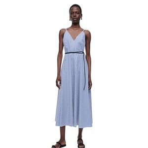 cos dress blue Ruffle Maxi Dress, Long Flowy Beach Cotton Dress, Beach Bride